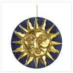 Gold Sun Terra Cotta Wall Plaque