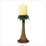 Rattan Styled Palm Tree Candle Holders