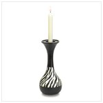 Zebra Stripe Candle Holder
