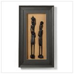 African Figurines Shadowbox