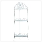 White Scrollwork Corner Shelf