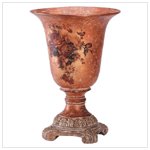 Antiqued Rose-Design Vase