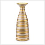 Metallic Stripe Vase