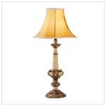 Antiqued Scroll-Motif Table Lamp