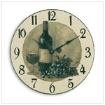 Wine And Grapes Wall Clock