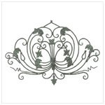 Verdigris Wrought Iron Wall Plaque