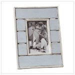 Distress Blue White Photo Frame