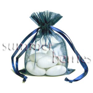 Organza Sachet Favor Bag / Bags - 2.75x4.5 Navy (Set of 10)
