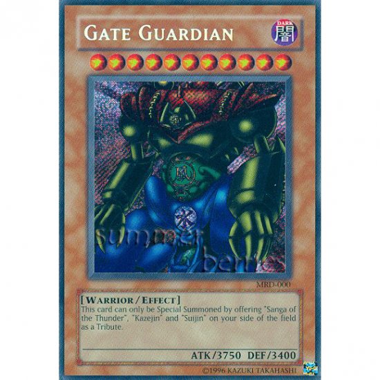 Yugioh Card Mrd Gate Guardian Secret Rare Holo