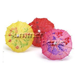 Mini Cocktail Parasol Drink Umbrella - Red (Set of 10)