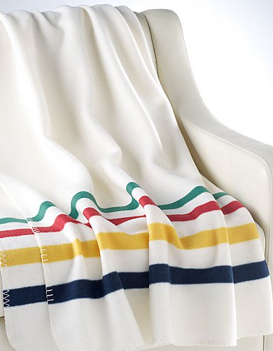 Hudson's Bay Company Multi-Stripe Fleece Throw Blanket