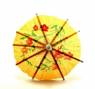 Mini Cocktail Parasol Drink Umbrella - Yellow (Set of 10)