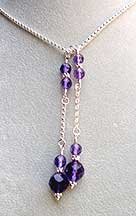 lLriat amethyst silver