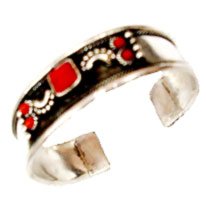 RED & SILVER BRACELET - free shipping