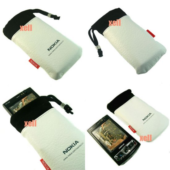 G2 Nokia Bag Pouch Case for N95 8GB N82 N81 N73 5310 5610, White **Free Shipping**