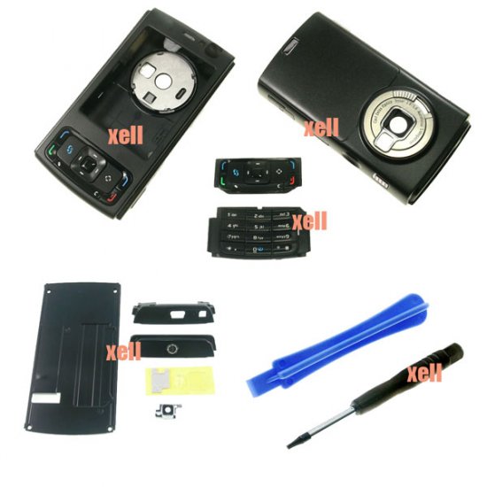 Housing Cover Fascia for Nokia N95, Full Black **Free Shipping**