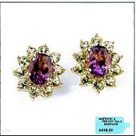 Beautiful Amethyst And Peridot Earrings