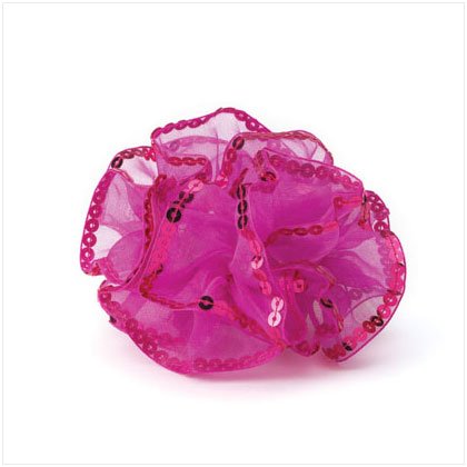 Fuschia Sequin Ponytail Holder
