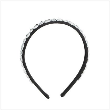 Black Headband With Clear Stones