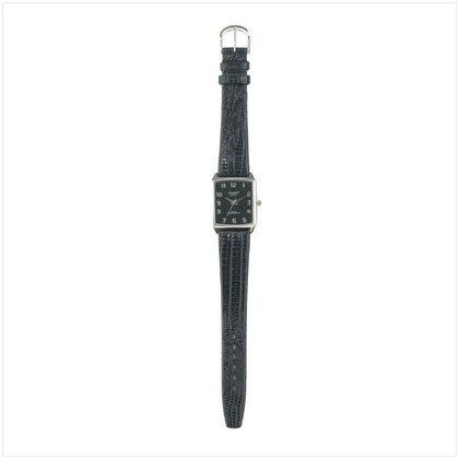 Classic Black Embossed Watch