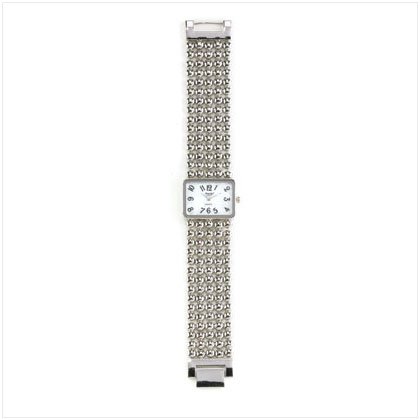 Silver Beaded Lady's Watch