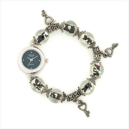 Black Bead Stretch Band Watch