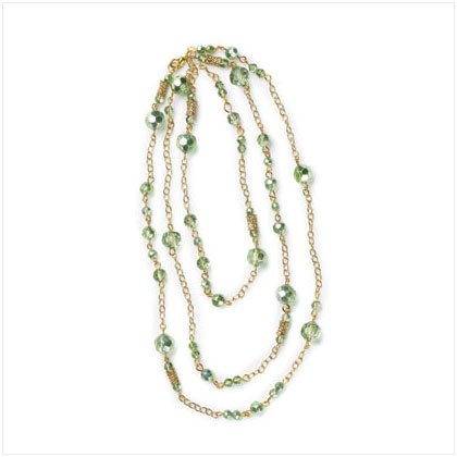 Gold & Green Beads Necklace