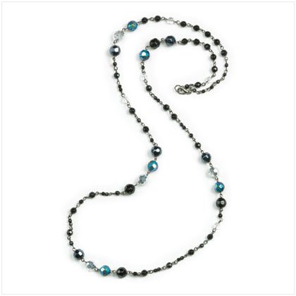 Black & Hematite Bead Necklace