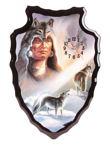 Wolfs Spirit Wall Clock