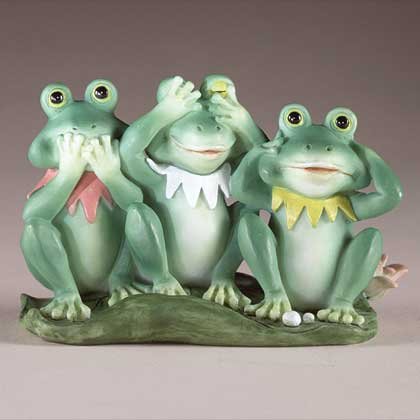 See, Hear, & Speak No Evil Frog Trio