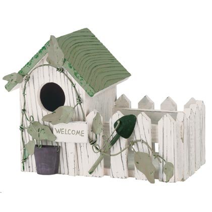 Rustic Birdhouse & Planter