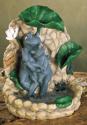 Loving Frogs Tabletop Fountain