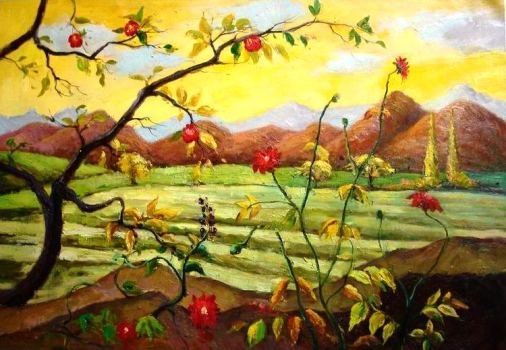 Apple Tree with Red Fruit by Paul Ranson (Pommiers aux fruits rouges)
