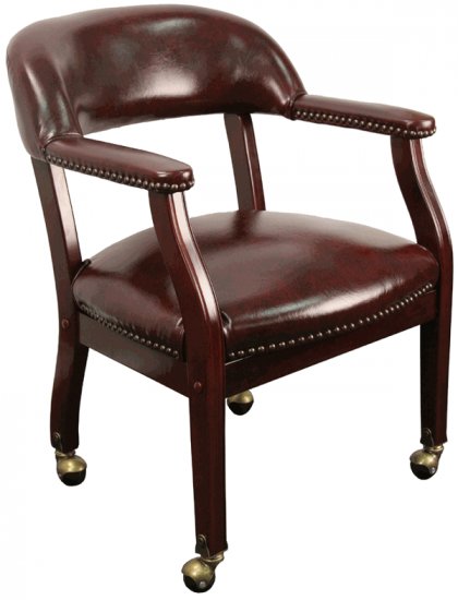 Executive Style Poker Table Chair - Maroon