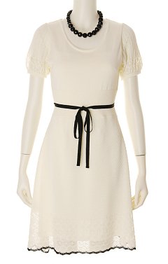 Puff Sleeve Knitted Dress