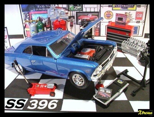 1966 CHEVY CHEVELLE SS 396 GARAGE W/ DIE CAST TOOLS +++