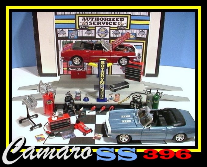 1968 CAMARO SS 396 GARAGE W/ ELECTRIC CAR LIFT & 2 CARS