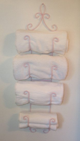 Shabby Pink Chic Towel Rack/ Holder 39x12