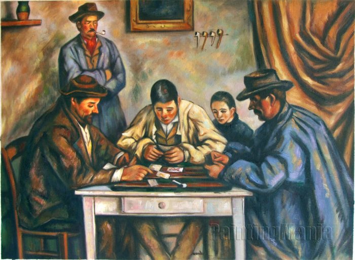 Paul Cezanne Card Players (Barnes) hand painted oil painting on canvas