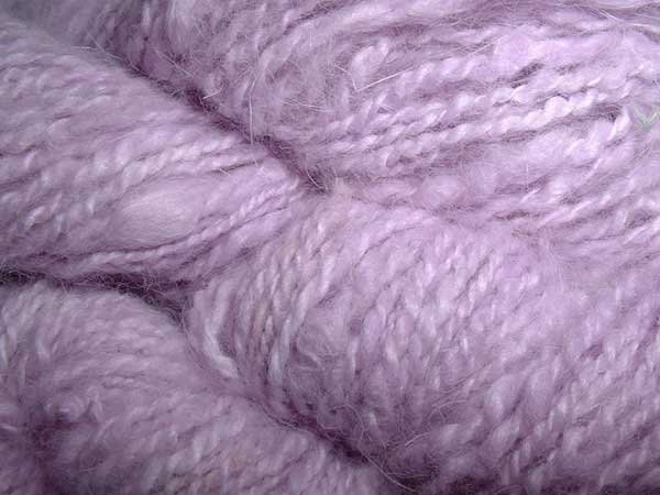 Pale lavender 100 percent angora rabbit fur yarn