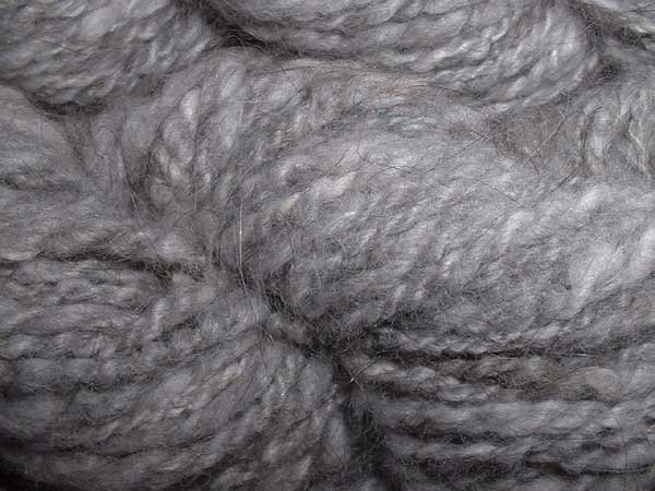 Light gray angora rabbit fur yarn