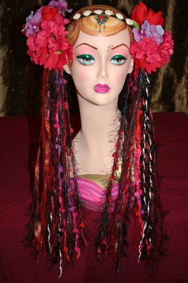 tribal belly dance yarn hair falls