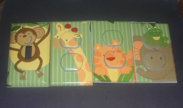 light switch covers m/w nojo jungle babies