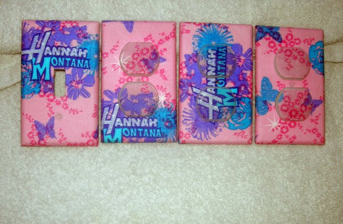 LIGHT SWITCH OUTLET COVERS MADE WITH HANNAH MONTANA