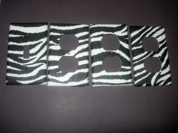 ZEBRA SWITCH PLATE COVERS