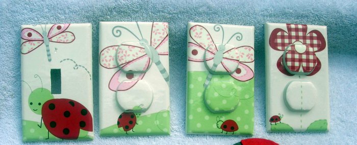 LIGHT SWITCH AND OUTLET COVERS M/W KIDSLINE LADYBUG