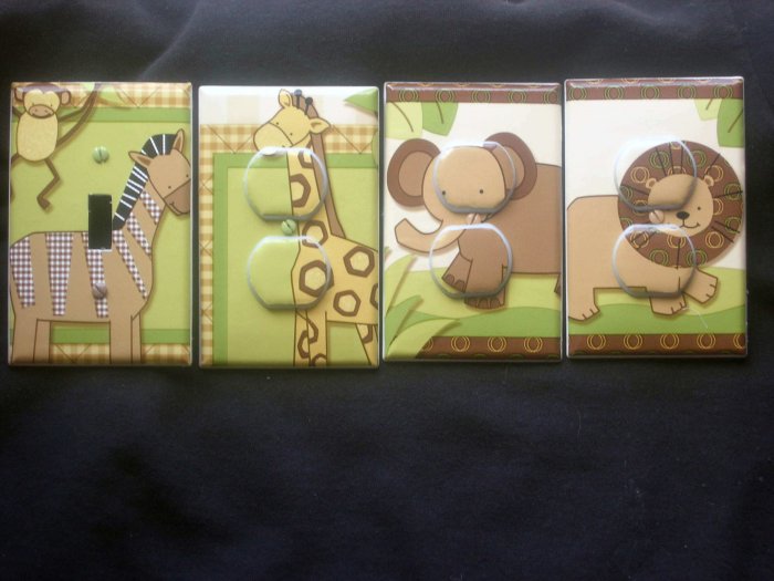 LIGHT SWITCH AND OUTLET COVERS M/W LAMBS & IVY BABY COCOA