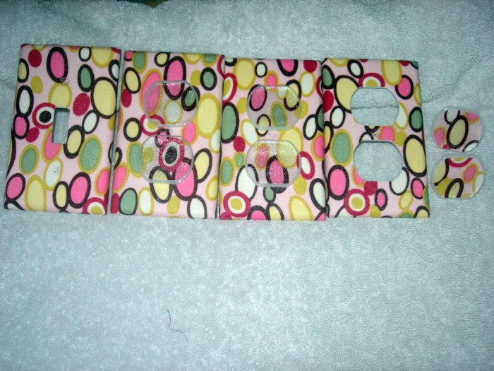 Light switch and outlet covers M/W bubble gum material