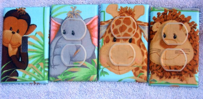 Light switch covers made with Patti Reed Jungle Babies