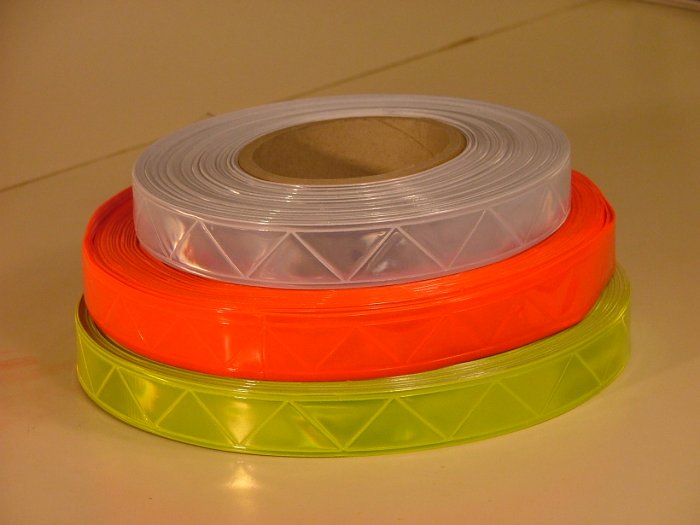 Reflective White High Gloss Sew On Tape 1" x 30ft
